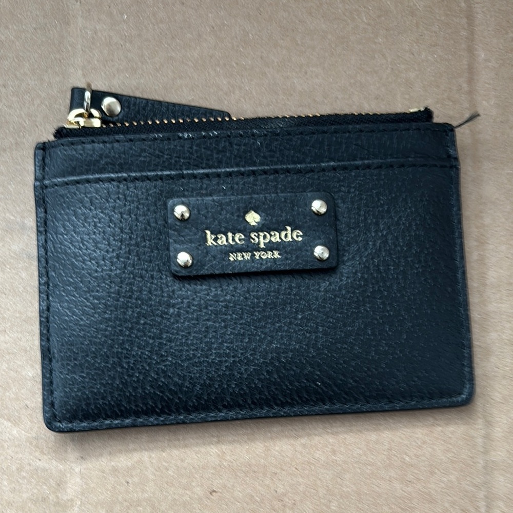 Kate Spade Black Leather Card Holder